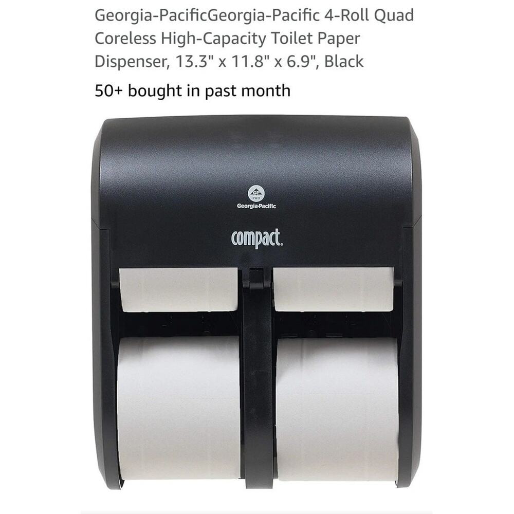1664 Georgia Pacific Compact Quad 56744A Toilet paper dispenser new black